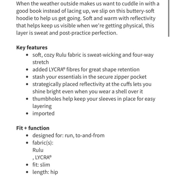 Lululemon ‘Think Fast’ black hoodie - Picture 14 of 14